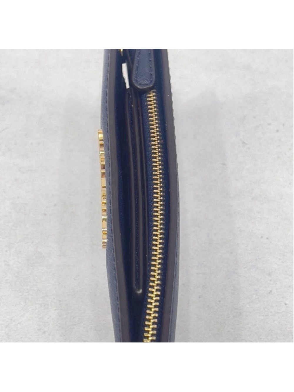 Michael Kors Saffiano Leather Slim Bifold Wallet & Card Case Navy Blue - Picture 7 of 9